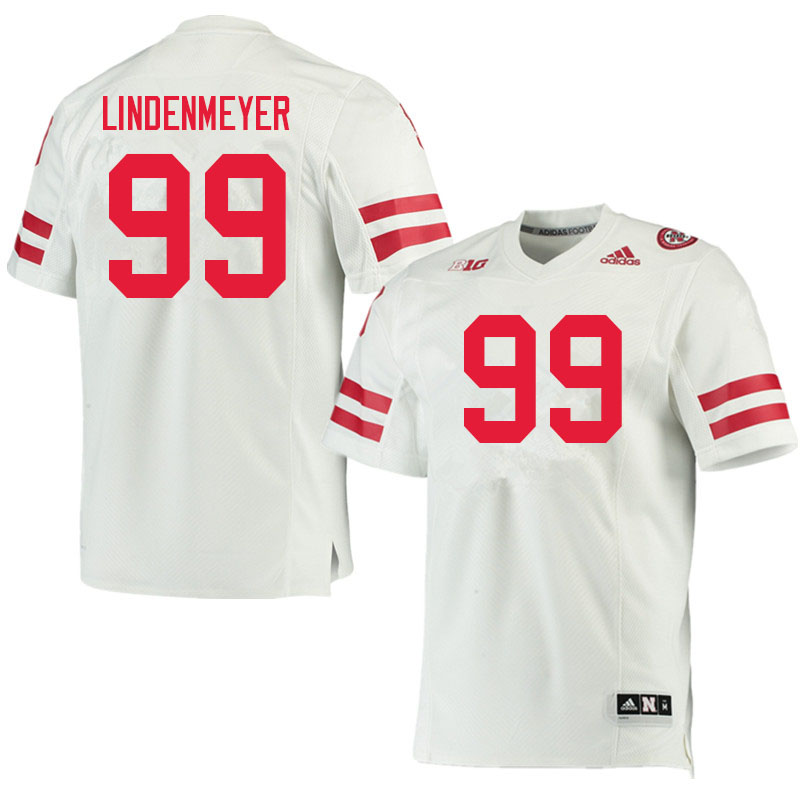 Men #99 Luke Lindenmeyer Nebraska Cornhuskers College Football Jerseys Sale-White